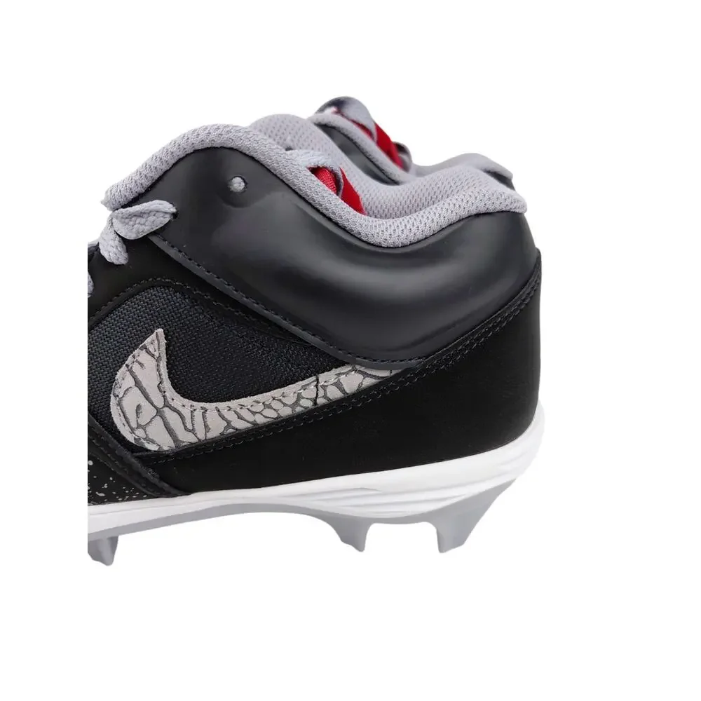Nike Air Jordan Stadium 90 TD Black Cement Football Cleats HQ0210-060 Size 8